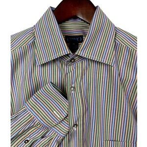 Como Sport XL‎ Mens Shirt Striped Long Sleeve Button Down Casual Dress